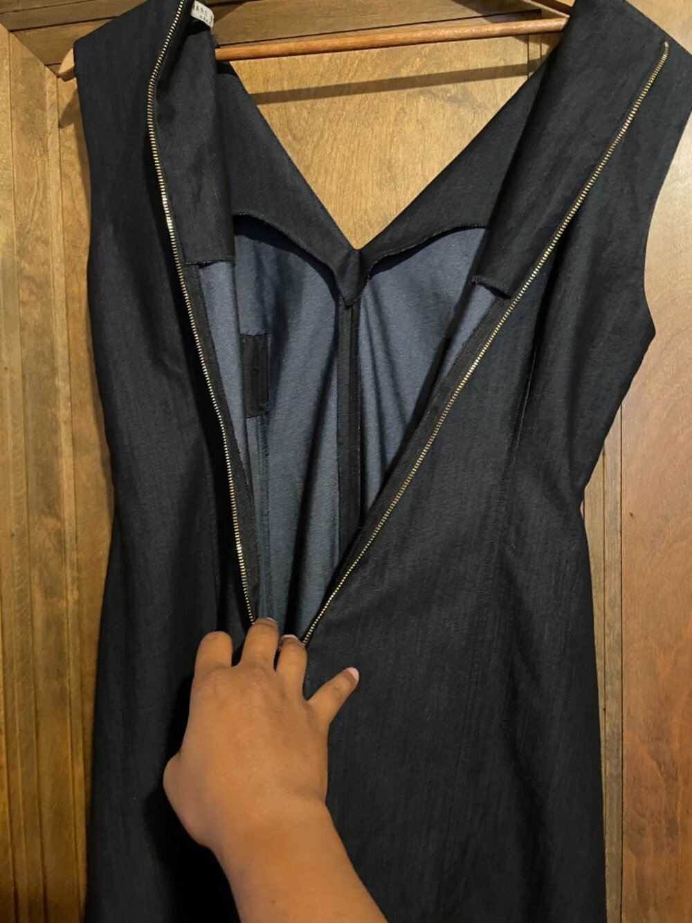 GORGEOUS Andrew Marc New York A-Line Swing Dress, Gold Accents - Size 10 (M/L) - Picture 10 of 16